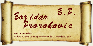 Božidar Proroković vizit kartica